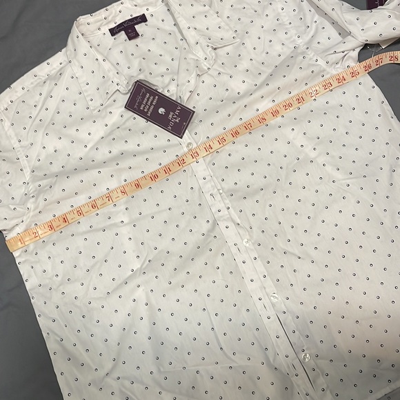 GLORIA VANDERBILT The Amanda shirt, White button up XL NWT - Picture 10 of 16